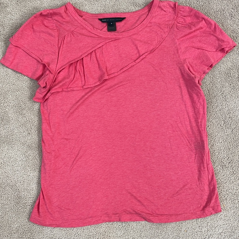Marc Jacobs Strawberry Pink Short Sleeve Top